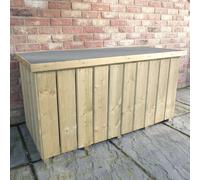 Shire Pressure-Treated Planed Log Box, Brown