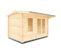 Shire Marlborough 28 mm Log Cabin 8 x 12 Feet in Brown Shire Brown