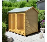 Shire Mayfield 5' 7" x 7' 9" Reverse Apex Summerhouse - Premium Dip Treated Shiplap