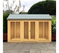 Shire Mayfield 7' 7" x 11' 8" Reverse Apex Summerhouse - Premium Dip Treated Shiplap