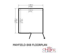 Shire Mayfield 7' 7" x 7' 9" Reverse Apex Summerhouse - Premium Dip Treated Shiplap