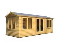 Shire Melrose 7' 10" x 19' 7" Reverse Apex Garden Office - Premium Coated Overlap