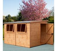 Shire Norfolk Workshop Pent Shed 10X8 Double Door 12mm Shiplap Style B