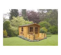 Shire Norwood 7' 10" x 11' 9" Apex Log Cabin - Premium 44mm Cladding Tongue & Groove