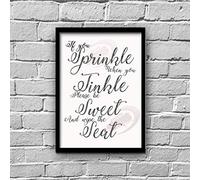 Shire Oak Signs & Graphics Ltd If You Sprinkle When You Tinkle please Be Sweet And Wipe The Seat Poster A5 to A1 Sizes (Unframed) (A4 297x210mm (11.7x8.3 inch)