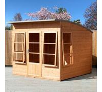 Shire Orchid 7' 7" x 7' 10" Curved Summerhouse - Premium Dip Treated Shiplap