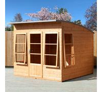 Shire Orchid Summerhouse 8 ft x 8 ft, Brown