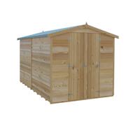 Shire Garden Value Overlap 10 x 6 Double Door Windowless Shed, Brown