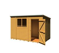 Shire Garden Value Overlap 10 x 6 Pent Shed, Brown