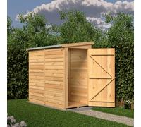Shire Overlap 6x3 single door pent shed