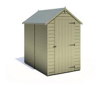Shire Garden Value Overlap 6 x 4 Pressure Treated Shed, Brown
