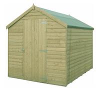 Shire Garden Value Overlap 7 x 5 Pressure Treated Shed, Brown