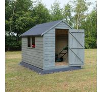Shire Garden Value Overlap 8x6 Pressure Treated Shed w/ window, Brown