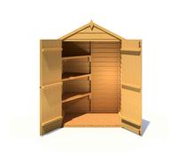 Shire Overlap Double Door 4x3 with Shelves Storage Shed