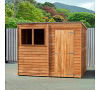 Shire Overlap Pent Shed 8X6Ft, Brown