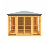 Shire Palatina 10 x 10 Feet Summerhouse - L316.9 x W316.9 x H249.4 cm in Light Brown Shire Light Brown