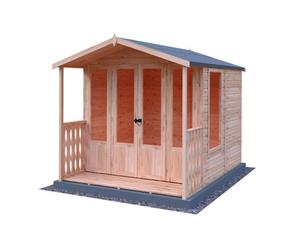 Shire Parham 7X8Ft Summerhouse And Verandah 12mm Cladding