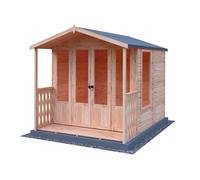 Shire Parham & Veranda 7x7 12mm interlock Clad Wooden Summerhouse