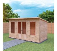 Shire Peony 12X6 Pent Summerhouse With 2 Opening Windows