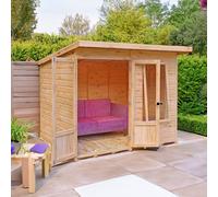 Shire Peony 5' 9" x 7' 10" Pent Summerhouse - Premium Dip Treated Shiplap
