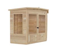 Shire Premium Corner Summerhouse, Ramsey 7X7 With Double Doors And Opening Windows