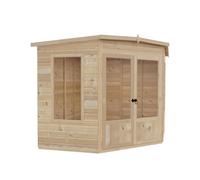 Shire Premium Corner Summerhouse, Ramsey 8X8 With Double Doors And Opening Windows
