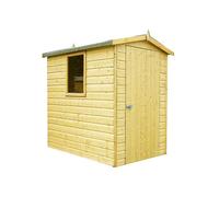 Shire Lewis Handmade Shed - 6ft x 4ft, Brown