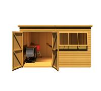 Shire Ranger 12x10 Double Door Premium Pent interlock Shiplap Shed