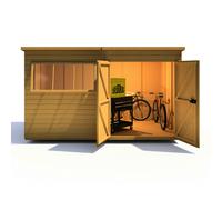 Shire Ranger 12 X 8 Feet Double Door Shed - L239 X W359 X H213.9 Cm