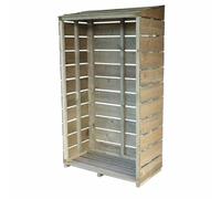 Shire Sawn 2' 11" x 1' 5" Tall Wall Pressure Treated Log Store in Light Brown Shire Light Brown
