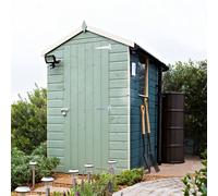 Shire Shetland 6X4 Ft Apex Wooden Shed With Floor & 1 Window - Assembly Service Included