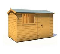 Shire Suffolk 10X6 Workshop Style C Apex Shed Single Door 19mm Loglap