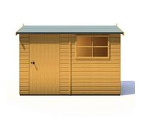 Shire Suffolk 10X6 Workshop Style D Apex Shed Single Door 19mm Loglap