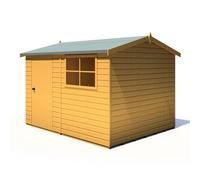 Shire Suffolk 10X8 Workshop Style D Apex Shed Single Door 19mm Loglap