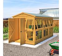 Shire Sun Hut 11' 5" x 6' 1" Apex Potting Shed - Premium Coated Shiplap