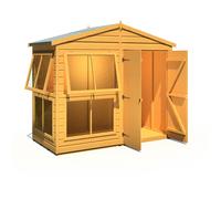 Shire Sun Hut 3' 8" x 8' Apex Potting Shed - Classic Coated Shiplap