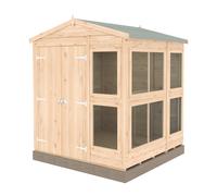 Shire Sun Hut 5' 7" x 6' 1" Apex Potting Shed - Classic Coated Shiplap