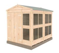 Shire Sun Hut 7' 9" x 6' 1" Apex Potting Shed - Classic Coated Shiplap