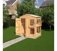 Shire Sun Hut Potting Shed With Opening Windows And Interchangable Panels 6Gx4