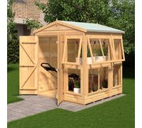 Shire Sun Hut Potting Shed With Opening Windows And Interchangable Panels 6Gx6