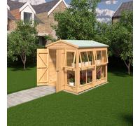 Shire Sun Hut Potting Shed With Opening Windows And Interchangable Panels 6Gx8