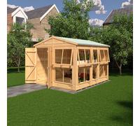 Shire 8x10 Sun Hut Shiplap Apex Dip Treated Potting Shed