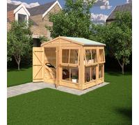 Shire Sun Hut Potting Shed With Opening Windows And Interchangable Panels 8Gx6