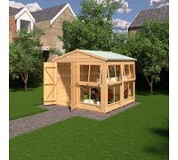 Shire 8x8 Sun Hut Shiplap Apex Dip Treated Potting Shed