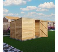 Shire Super Value Pent Shed, Overlap Shed 8X6 With Single Door