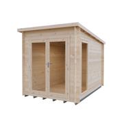 Shire Tilney Log Cabin 7X10 With Double Doors And Opening Windows