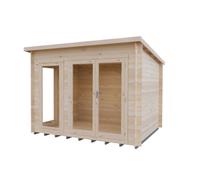 Shire Tilney Log Cabin 8X10 With Double Doors And Opening Windows