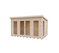 Shire Tilney Log Cabin 8X13 With Double Doors And Opening Windows