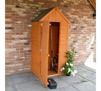 Shire 3ft x 2ft Overlap Tall Wooden Garden Storage Shed, Brown