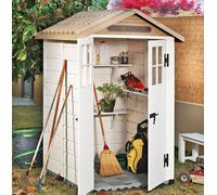 Shire Tuscany Evo 120 / Double Door PVC Plastic Stgorage Shed - 123x123cm
